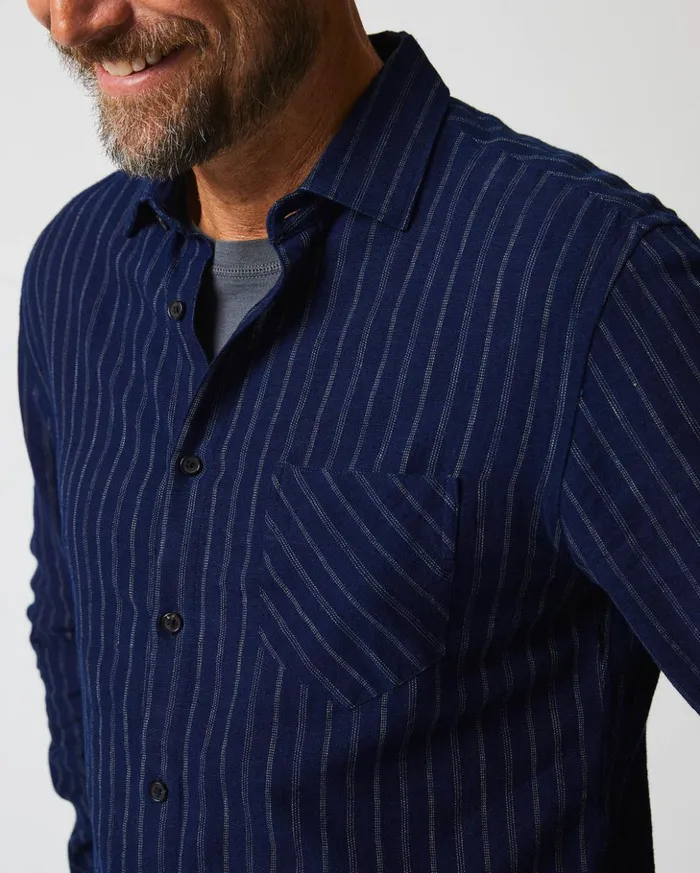 Shirting Men Billy Reid John T Shirt Indigowhite