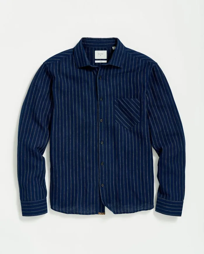 Shirting Men Billy Reid John T Shirt Indigowhite