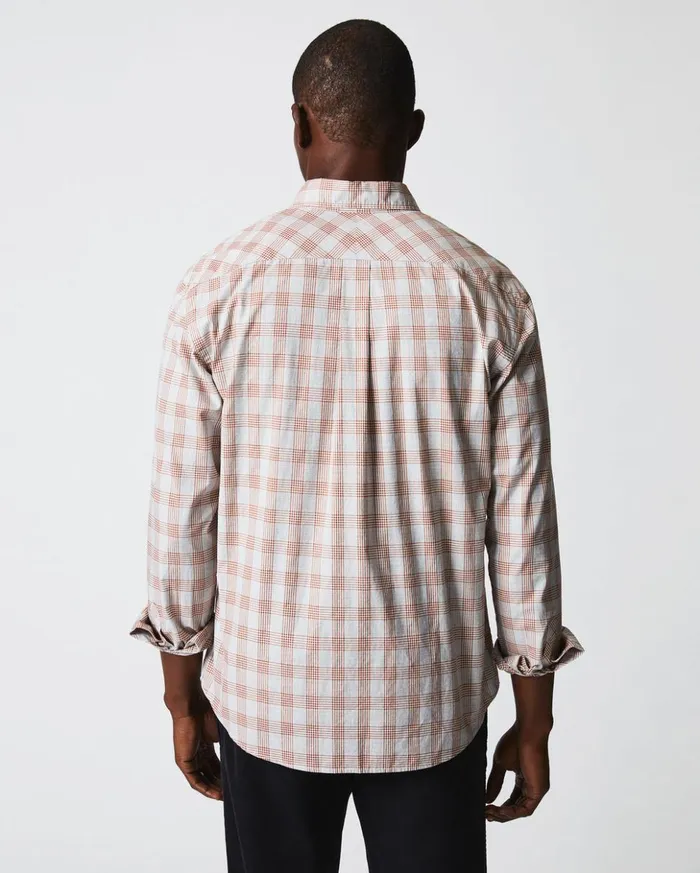 Shirting Men Billy Reid Melange Grid Plaid Tuscumbia Shirt Hidden Bd Greyginger