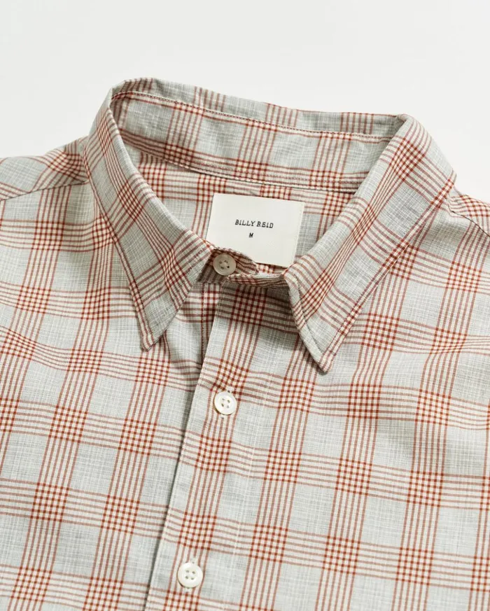 Shirting Men Billy Reid Melange Grid Plaid Tuscumbia Shirt Hidden Bd Greyginger