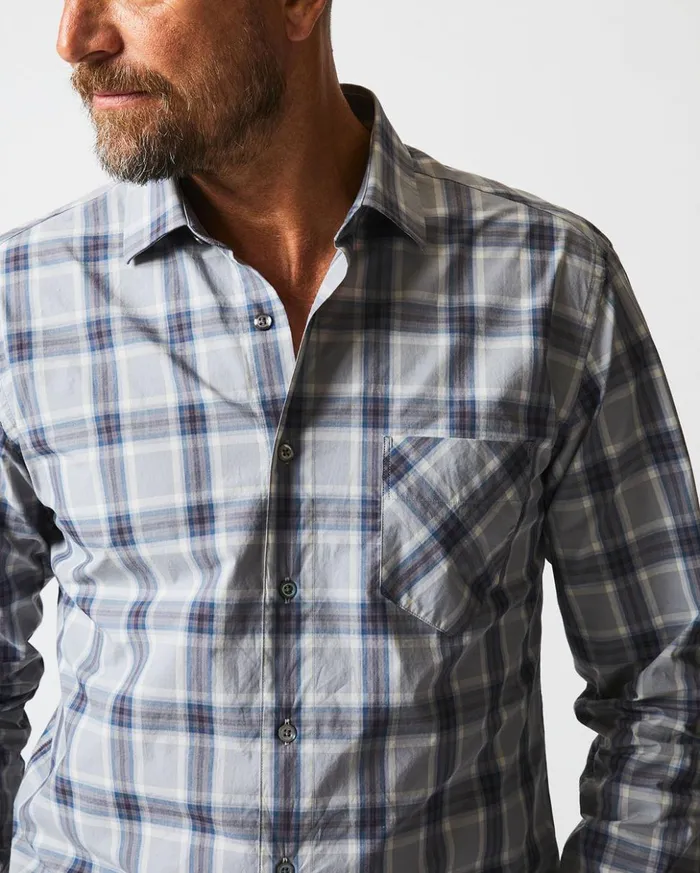 Shirting Men Billy Reid Plaid John T Shirt Greyblue