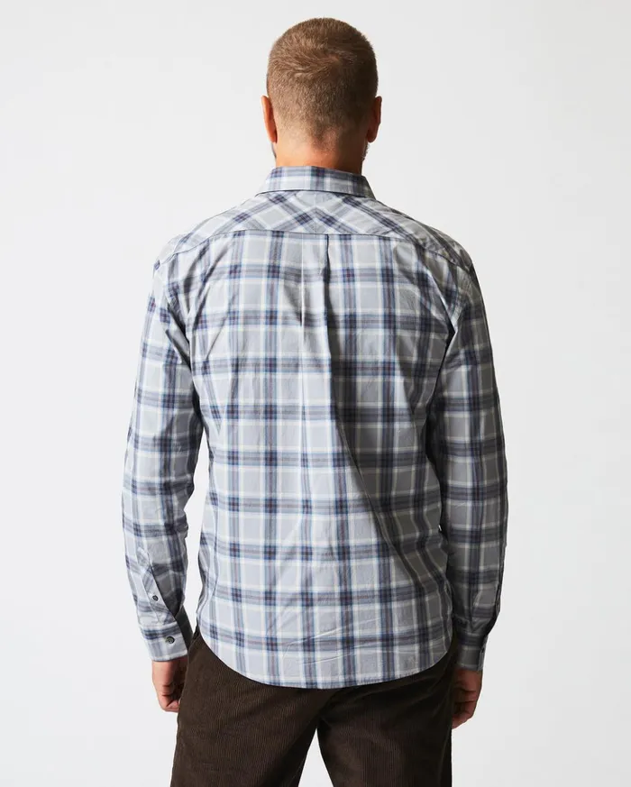 Shirting Men Billy Reid Plaid John T Shirt Greyblue