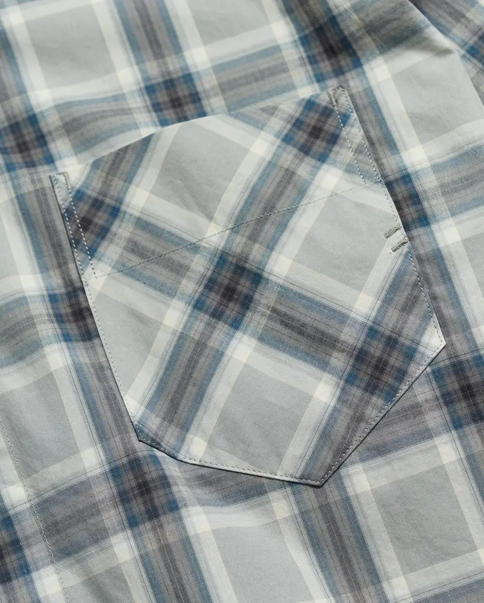 Shirting Men Billy Reid Plaid John T Shirt Greyblue
