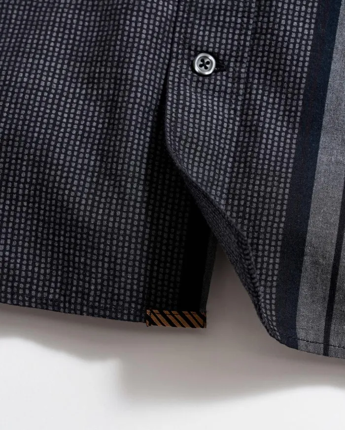 Shirting Men Billy Reid Textured Plaid Msl 1pocket Shirt Blackdark Brown