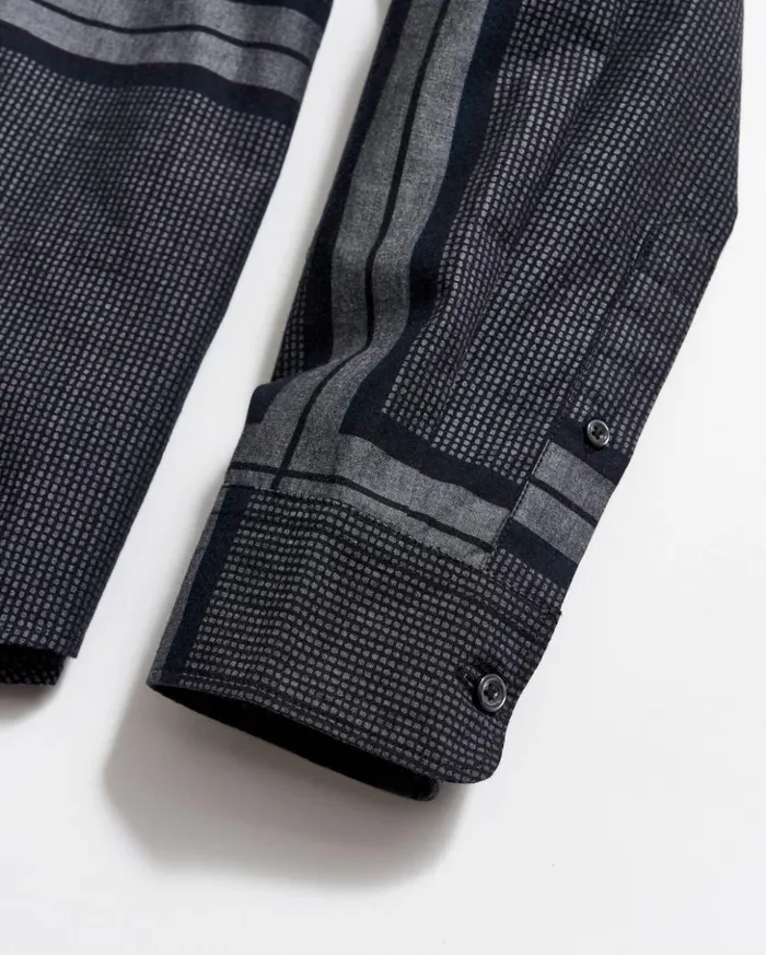 Shirting Men Billy Reid Textured Plaid Msl 1pocket Shirt Blackdark Brown