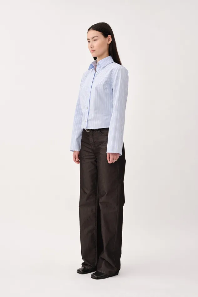 Shirts and Blouses Fernanda Shirt Blue Tripe 8211 Wonhundred Women