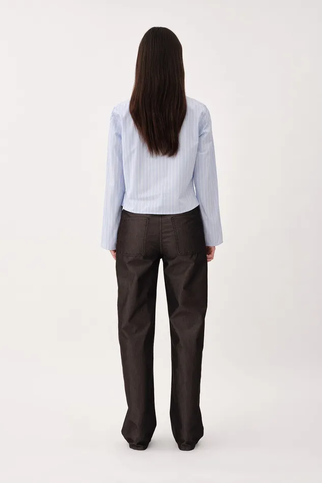 Shirts and Blouses Fernanda Shirt Blue Tripe 8211 Wonhundred Women