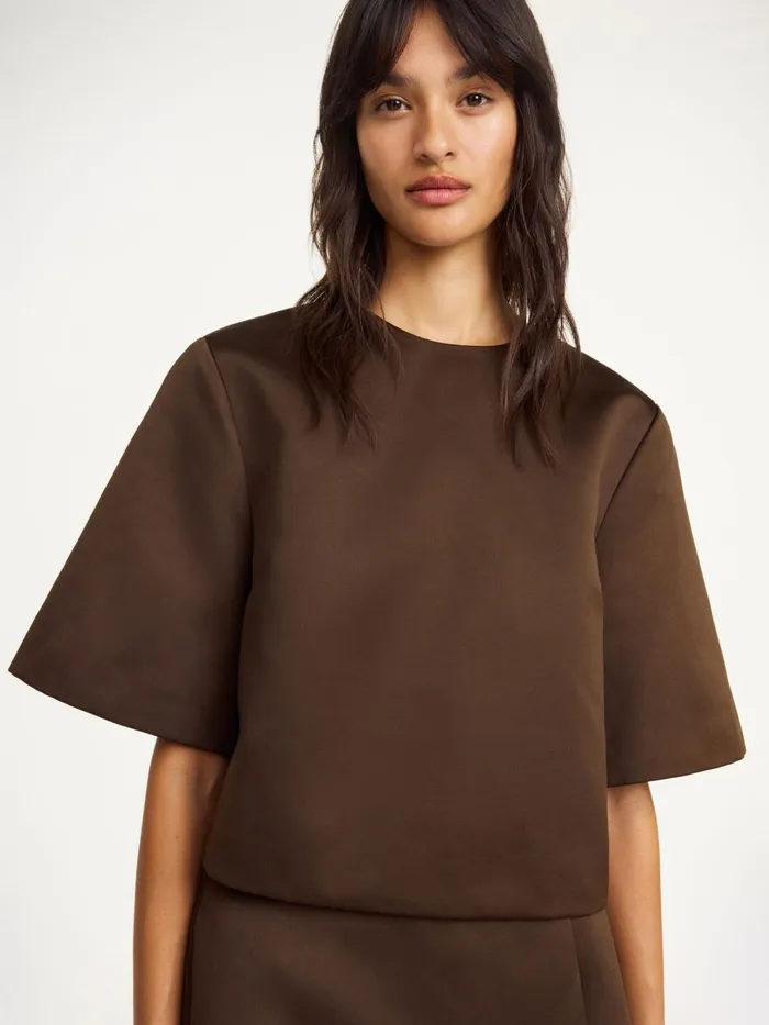 Shirts and Blouses Women By Malene Birger Hania Top Dark Mahogany