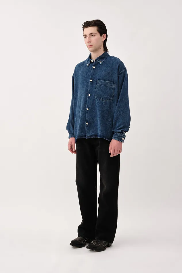 Shirts Maza Tencel Mid Blue 8211 Wonhundred Men