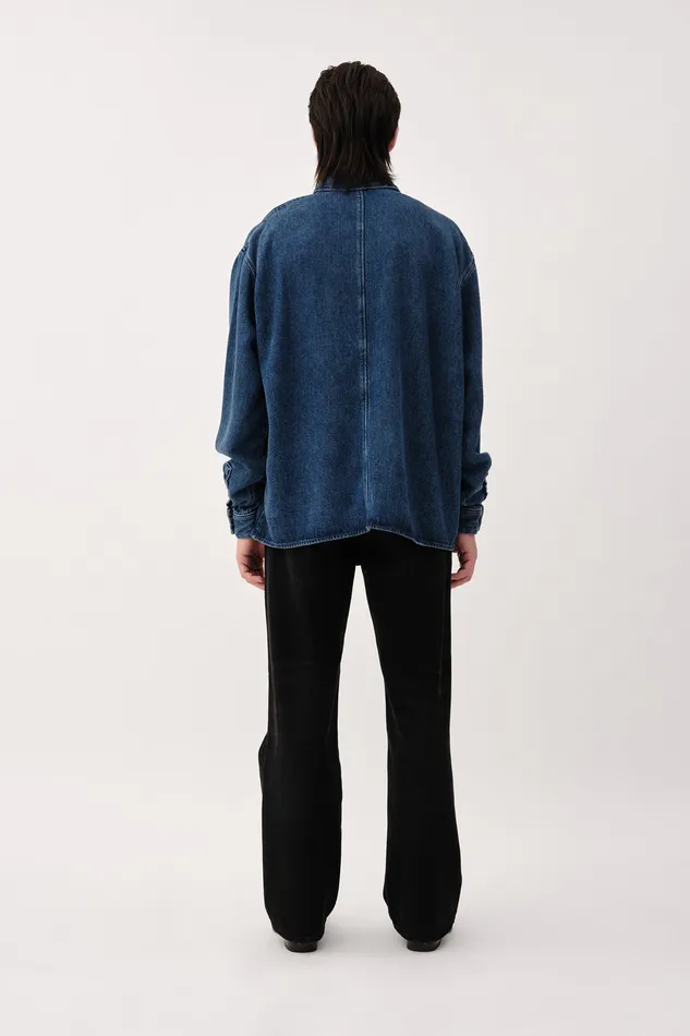 Shirts Maza Tencel Mid Blue 8211 Wonhundred Men