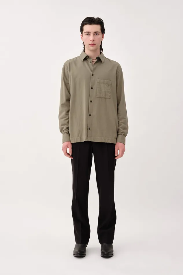 Shirts Men Penzo Brushed Flannel 8211 Vetiver Wonhundred
