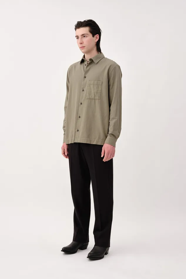 Shirts Men Penzo Brushed Flannel 8211 Vetiver Wonhundred