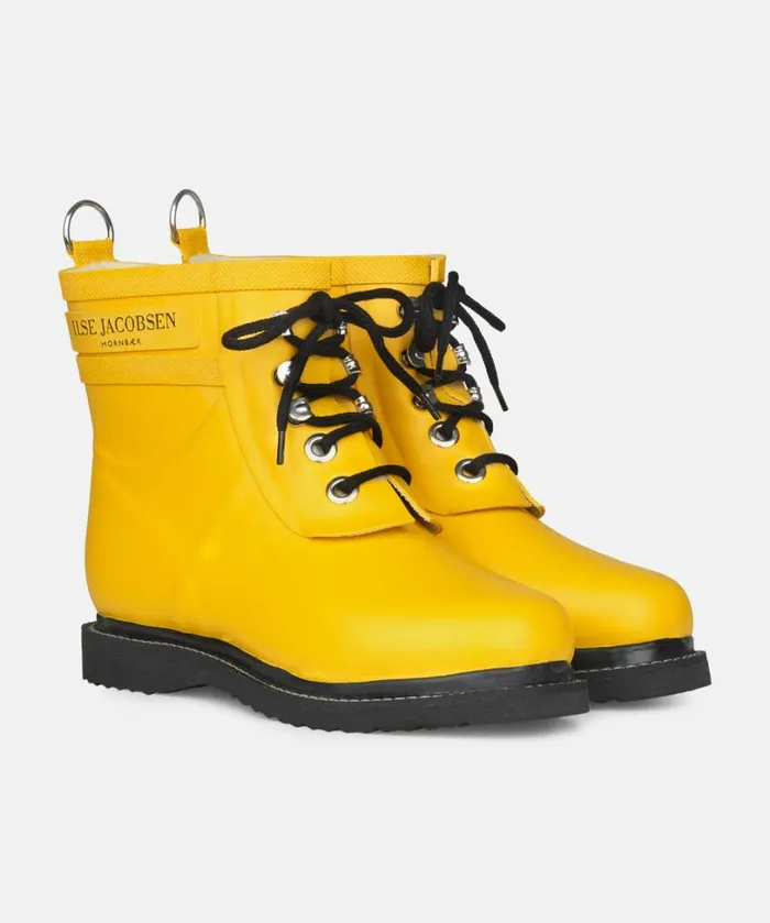 Short Rubber Boots 8211 Cyber Yellow Rainboots Ilse Jacobsen Rainboots Short