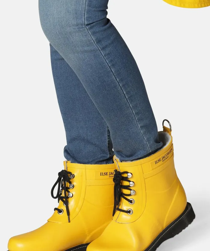 Short Rubber Boots 8211 Cyber Yellow Rainboots Ilse Jacobsen Rainboots Short