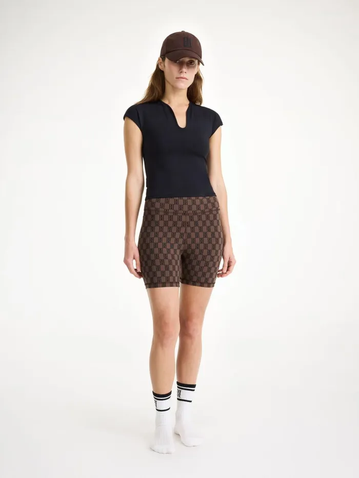 Shorts Women By Malene Birger Siola Atheletic Shorts Dark Mahogany