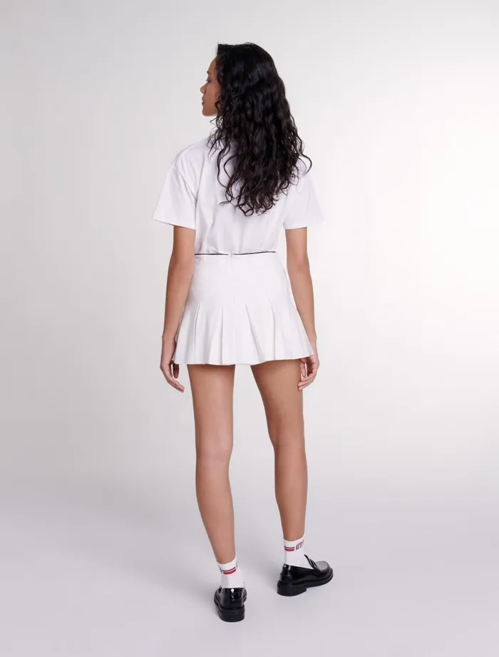 Skirts and Shorts Women Maje Short Pleated Skort White