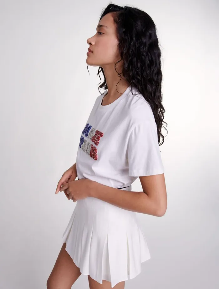 Skirts and Shorts Women Maje Short Pleated Skort White