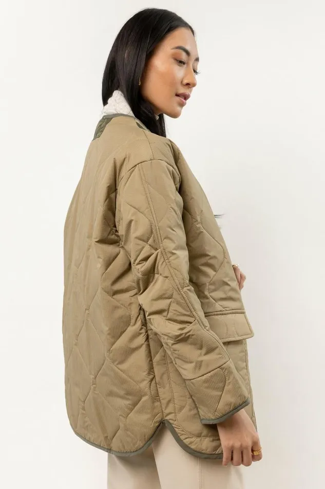 Skylar Quilted Coat Olive Women Bohme Outerwear