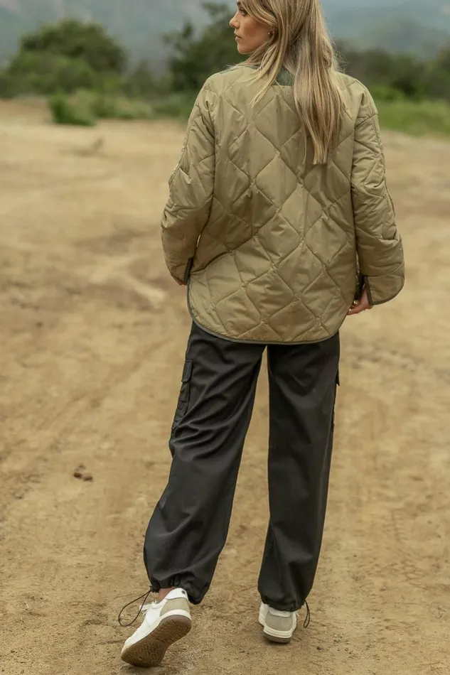 Skylar Quilted Coat Olive Women Bohme Outerwear