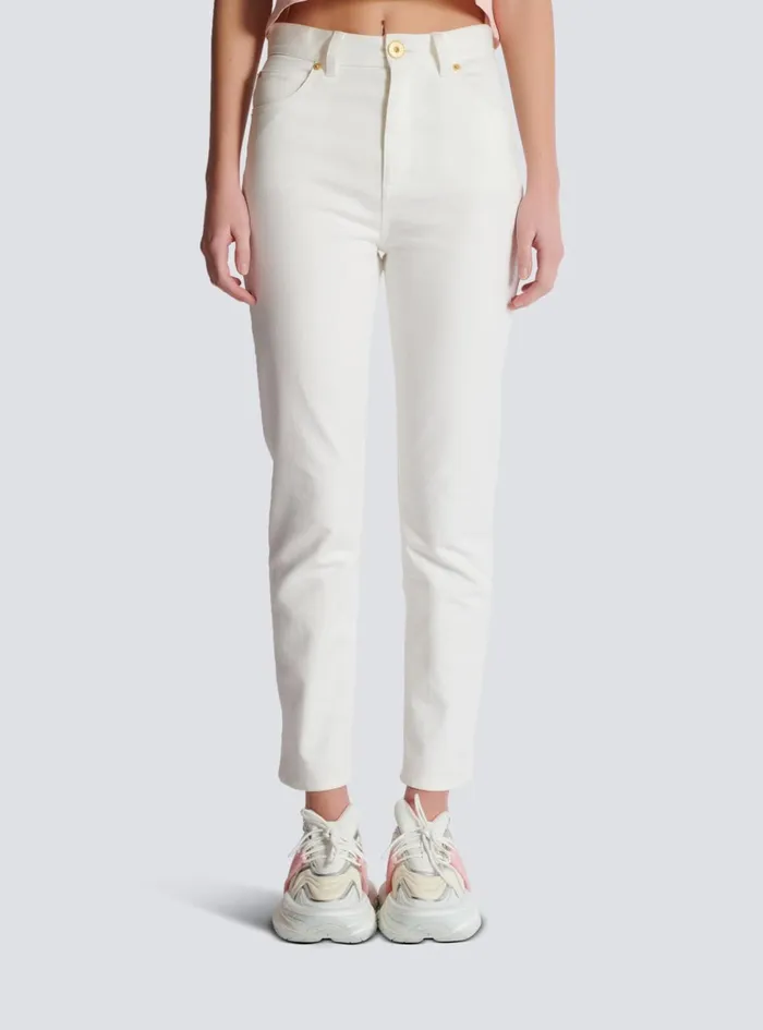 Slim Fit Jeans White Women Balmain Denim