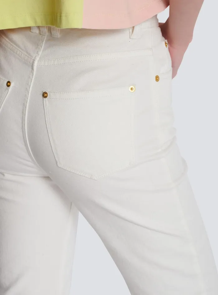 Slim Fit Jeans White Women Balmain Denim