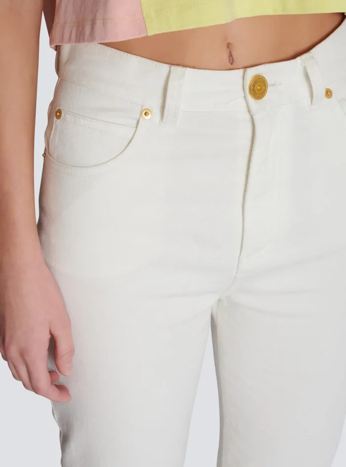 Slim Fit Jeans White Women Balmain Denim