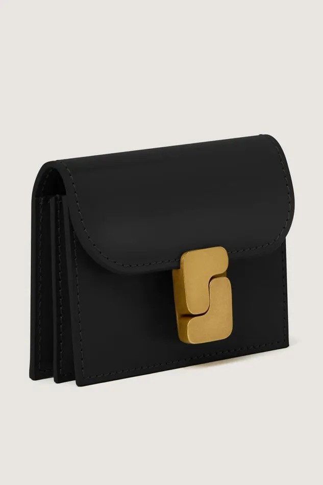 Small Leather Goods Women Soeur AUBE CARDHOLDER Black