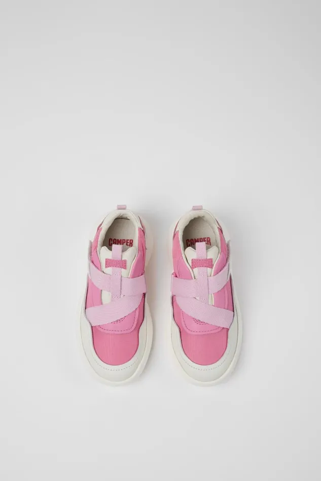 Sneakers Kids Camper CRCLR Pink Leather And Textile Sneakers