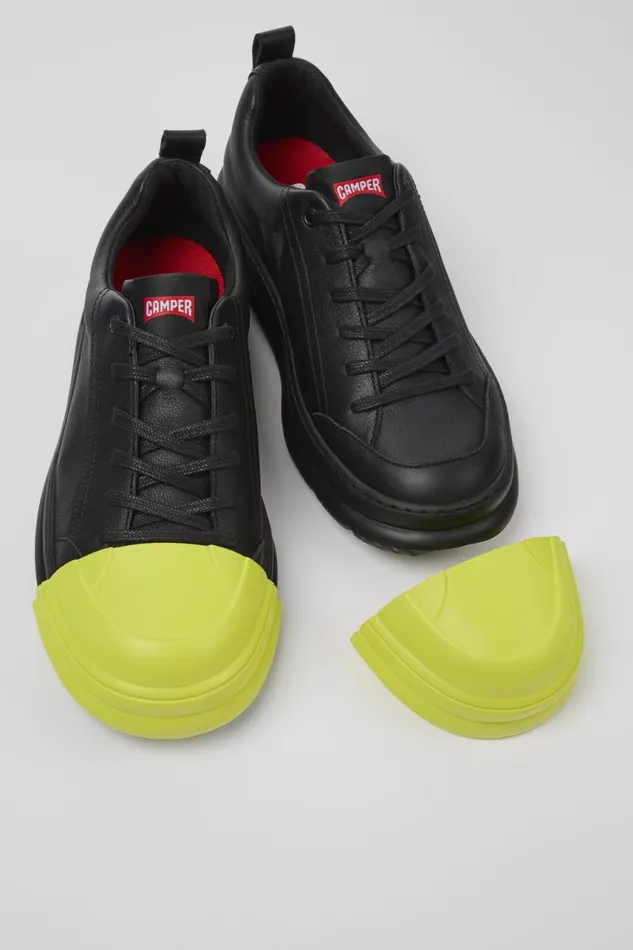 Sneakers Men Camper Junction Runner Black Leather Sneakers