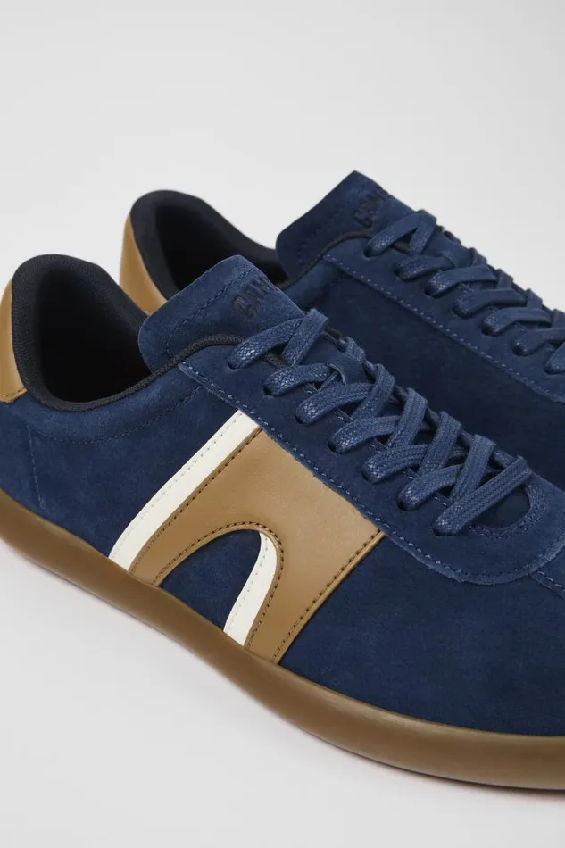 Sneakers Men Camper Pelotas Soller Blue NubuckLeather Sneaker