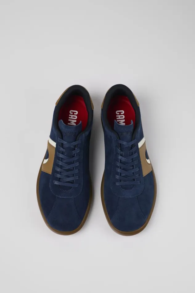 Sneakers Men Camper Pelotas Soller Blue NubuckLeather Sneaker