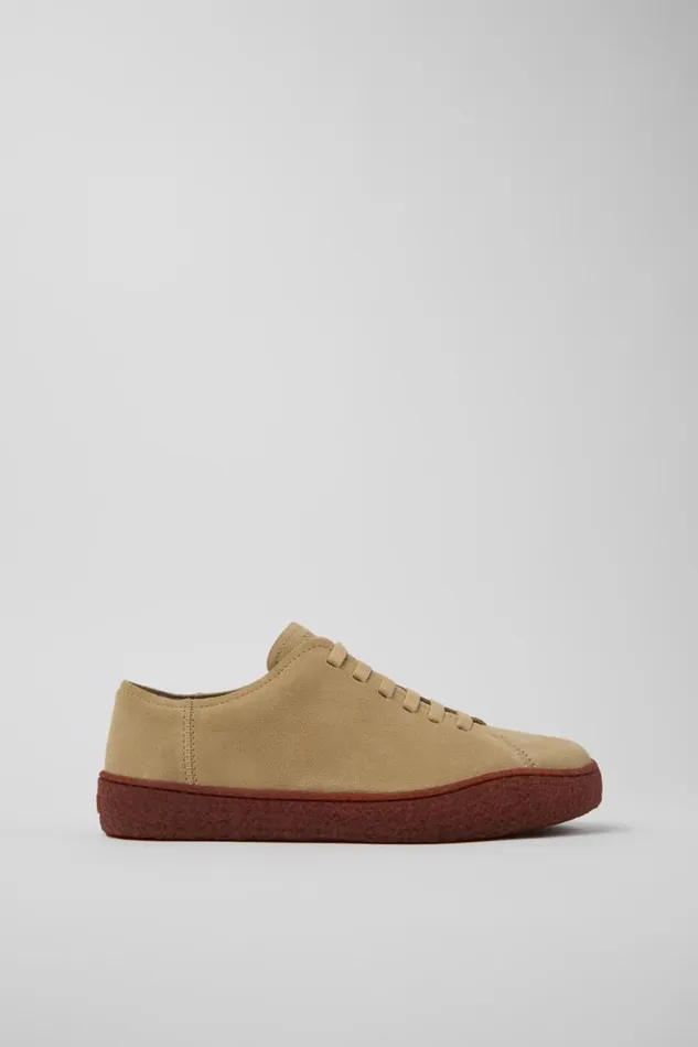 Sneakers Men Camper Peu Terreno Beige Nubuck Shoes