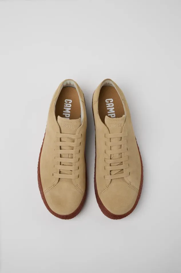 Sneakers Men Camper Peu Terreno Beige Nubuck Shoes Sneakers Men Camper Peu Terreno Beige Nubuck Shoes