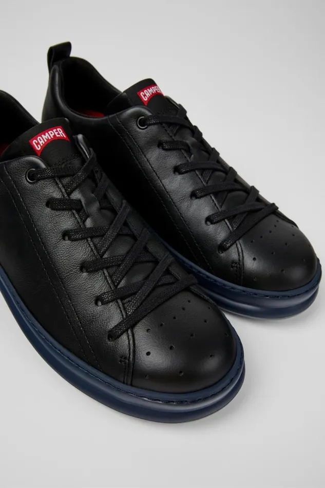 Sneakers Men Camper Runner Black Leather Sneakers