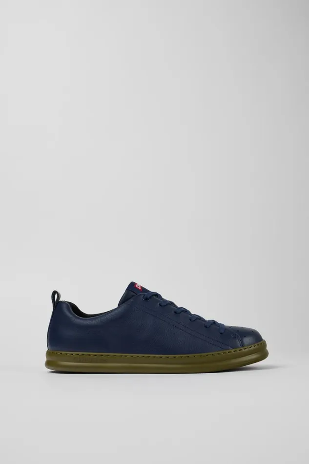 Sneakers Men Camper Runner Blue Leather Sneaker