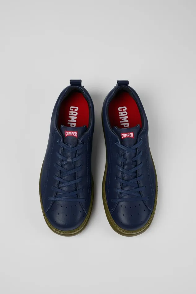 Sneakers Men Camper Runner Blue Leather Sneaker