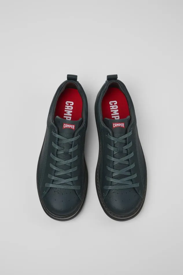 Sneakers Men Camper Runner Green Leather Sneakers