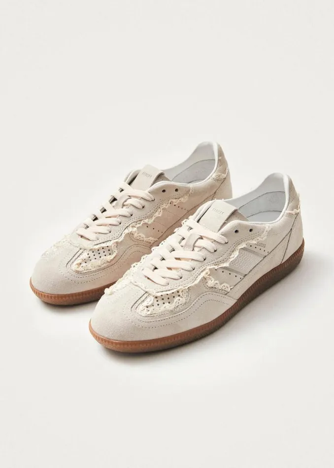 Sneakers Women ALOHAS Tb490 Crochet Cream Leather Sneakers