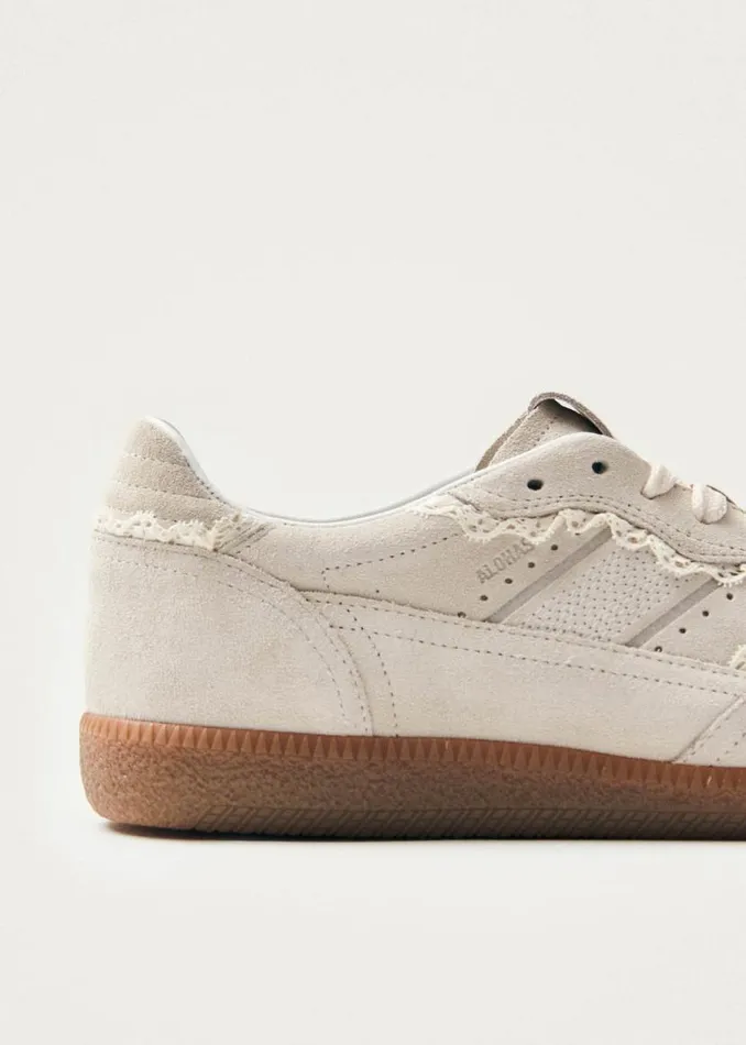 Sneakers Women ALOHAS Tb490 Crochet Cream Leather Sneakers