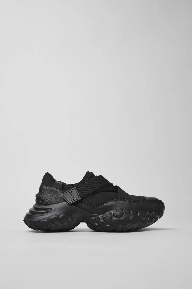 Sneakers Women Camper Pelotas Mars Black TextileLeather Sneaker