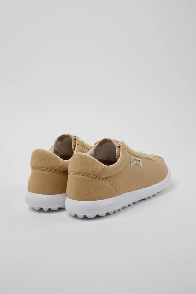 Sneakers Women Camper Pelotas XLite Beige Recycled PET And Nubuck Sneakers