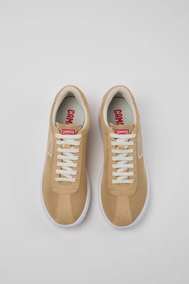 Sneakers Women Camper Pelotas XLite Beige Recycled PET And Nubuck Sneakers