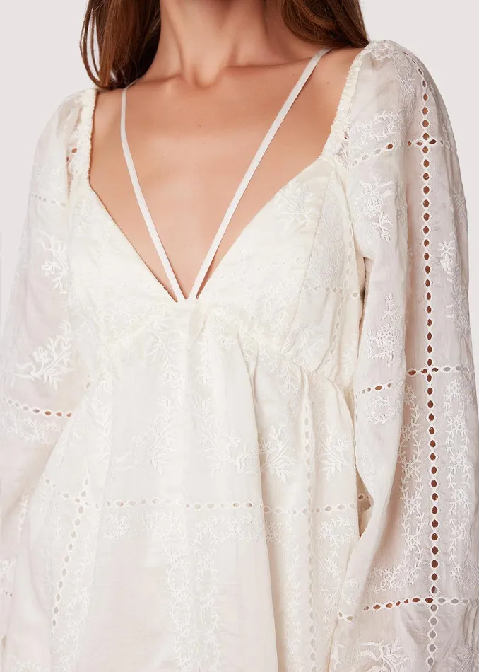 Somerset Meadow Mini Dress Offwhite Women Lost Wander Dresses