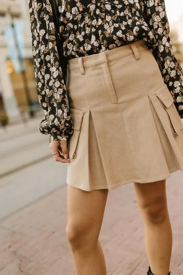 Sora Utility Skirt In Khaki Khaki Women Bohme Skirts
