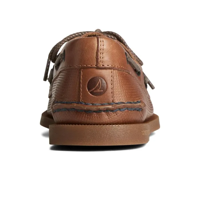 Sperry Authentic Original Deboss Leather Boat Shoe Medium Beige Men Boat Shoes