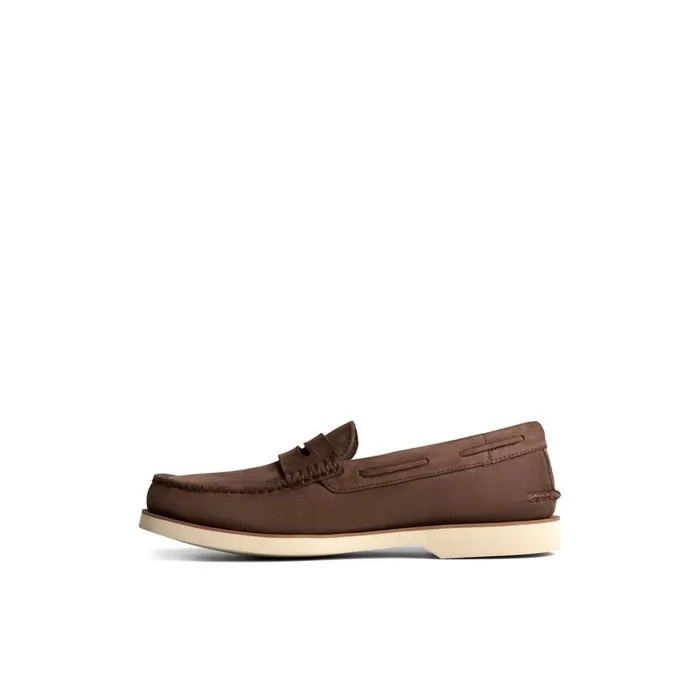 Sperry Authentic Original Double Sole Penny Loafer Brown Men Loafers and Oxfords