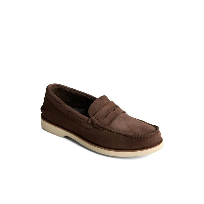 Sperry Authentic Original Double Sole Penny Loafer Brown Men Loafers and Oxfords