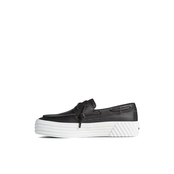 Sperry Bahama 20 Leather Platform Sneaker Black Women Sneakers