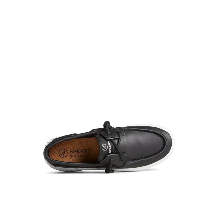 Sperry Bahama 20 Leather Platform Sneaker Black Women Sneakers
