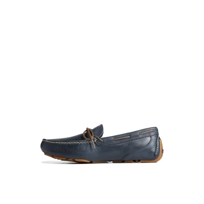 Sperry Davenport Deboss Leather 1Eye Driver Navy Men Loafers and Oxfords